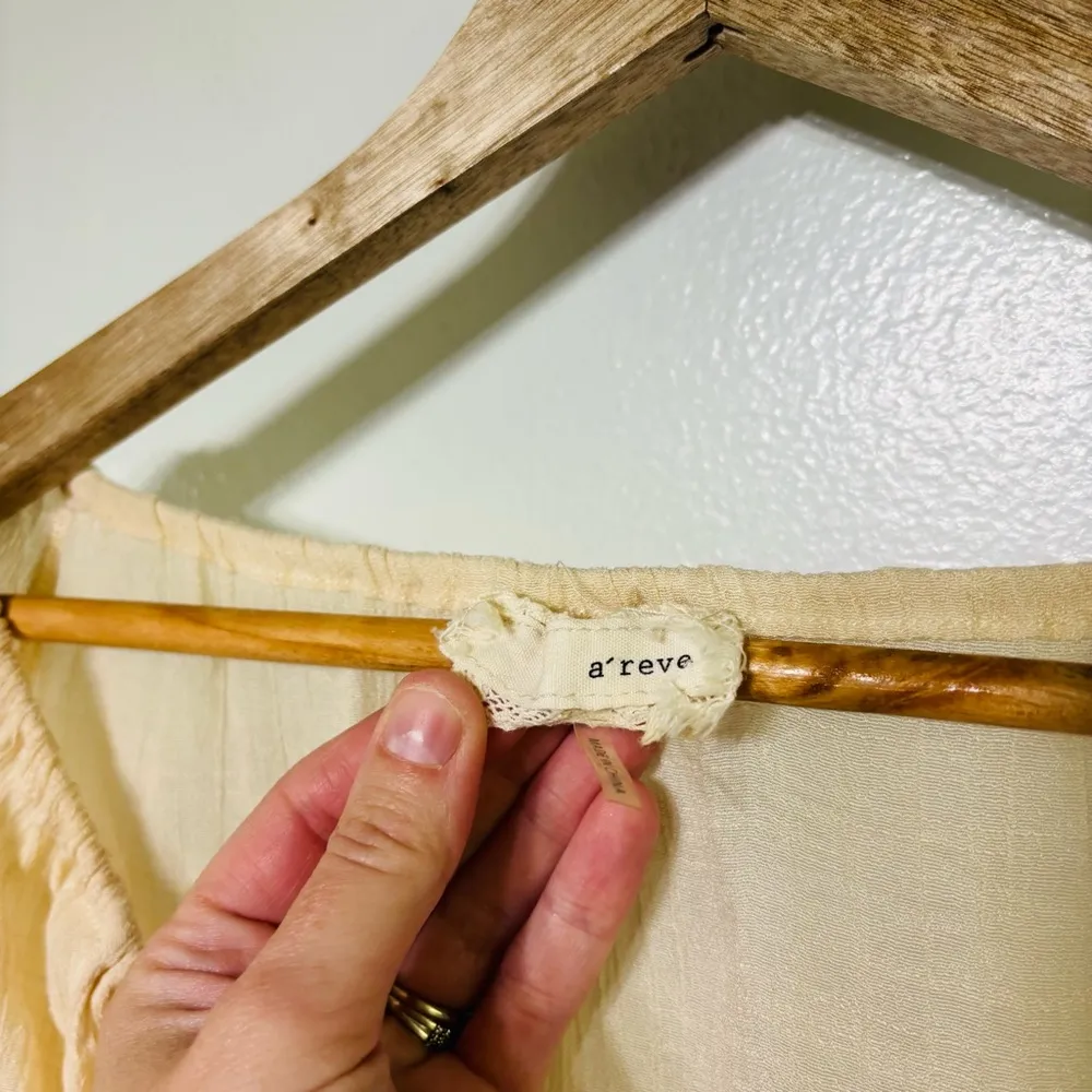 A’ Reve Coquette Cream Lace Blouse Size M White Size M - Image 3