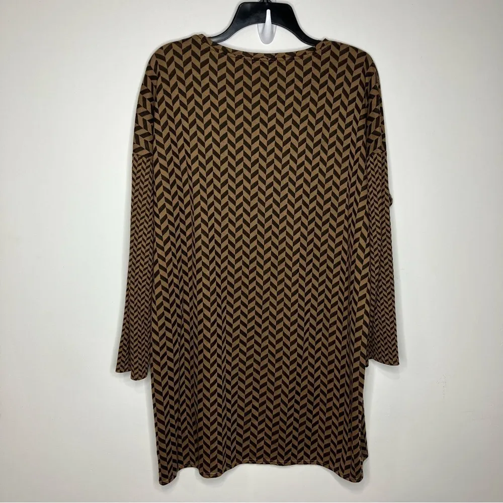 Topshop chevron‎ print shift dress lightweight sweater dress size 8 - Image 6