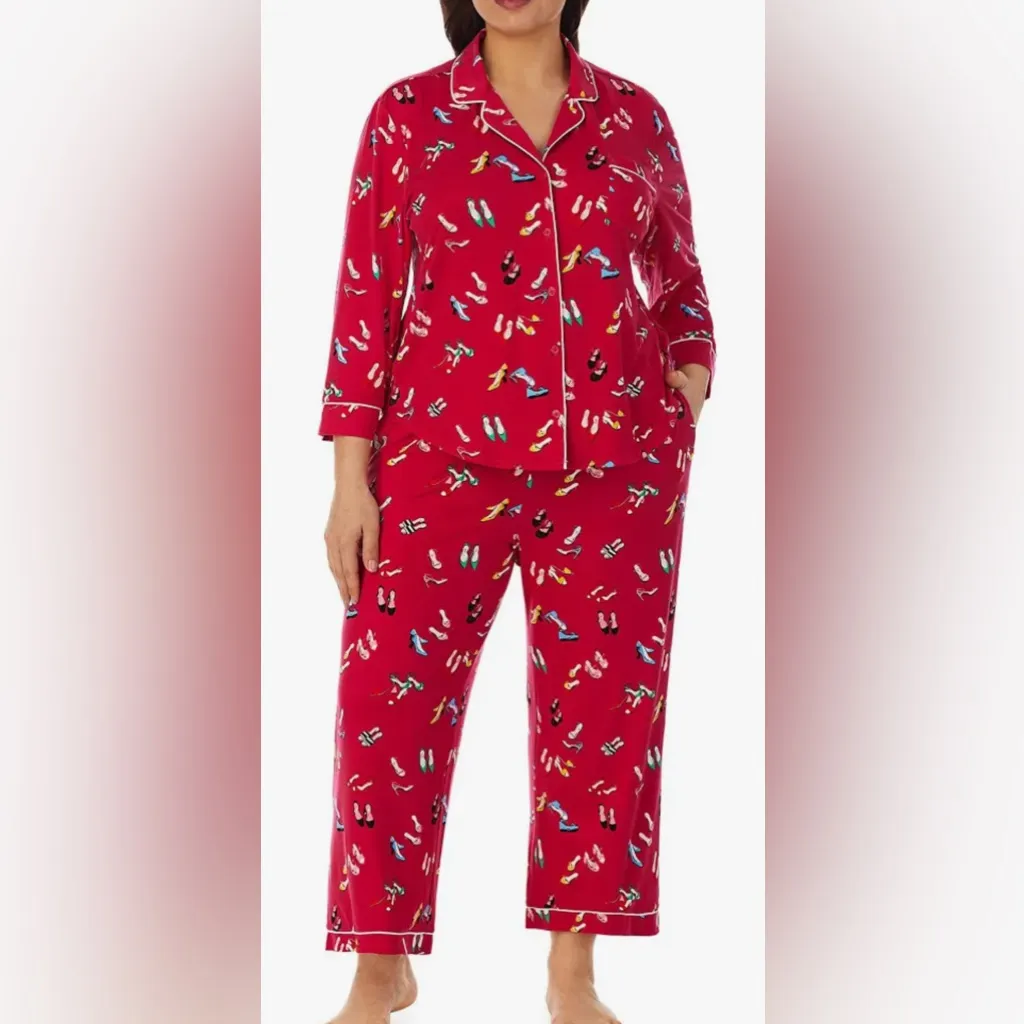 Kate Spade Red Pajama Set with Shoe Pattern EUC - Image 4