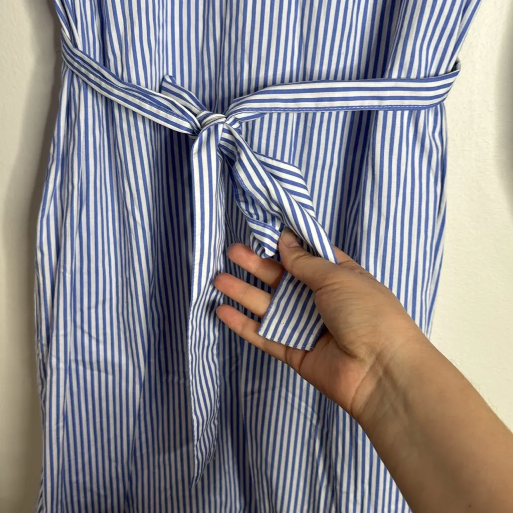 J. Crew Factory Blue/White Striped Tie - Image 8