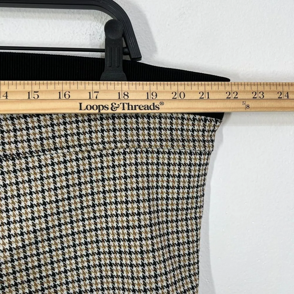 MNG Violeta by‎ MANGO Womens Plus 2XL Houndstooth Plaid Leggings Stretch Career - Image 8