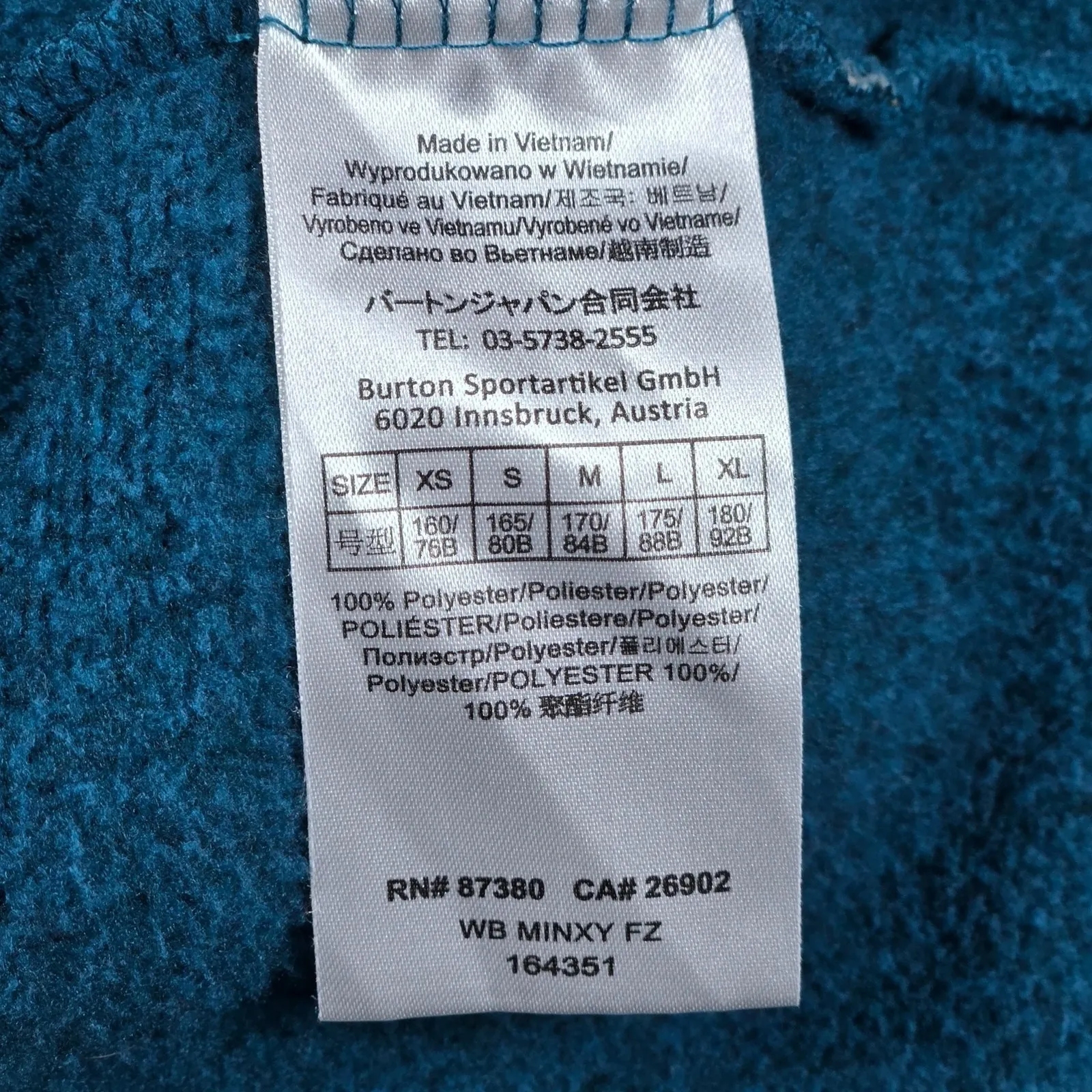 Burton Durable Goods Teal Heathered Fleece Full Zip Hoodie Jacket Women's M - Image 10