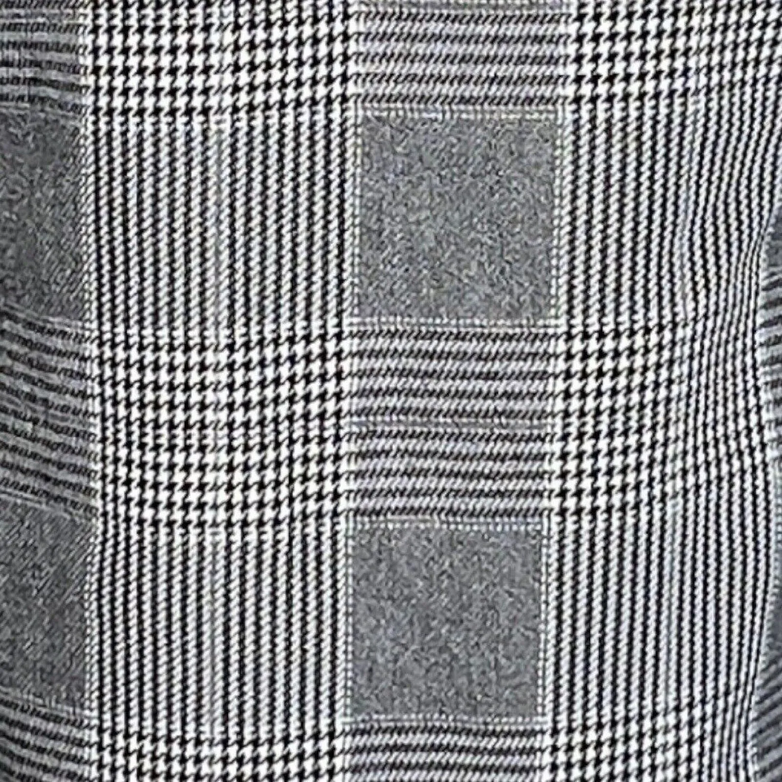 Zara Basic Top Womens XS Black White Houndstooth Plaid Casual Workwear Versatile - Image 6