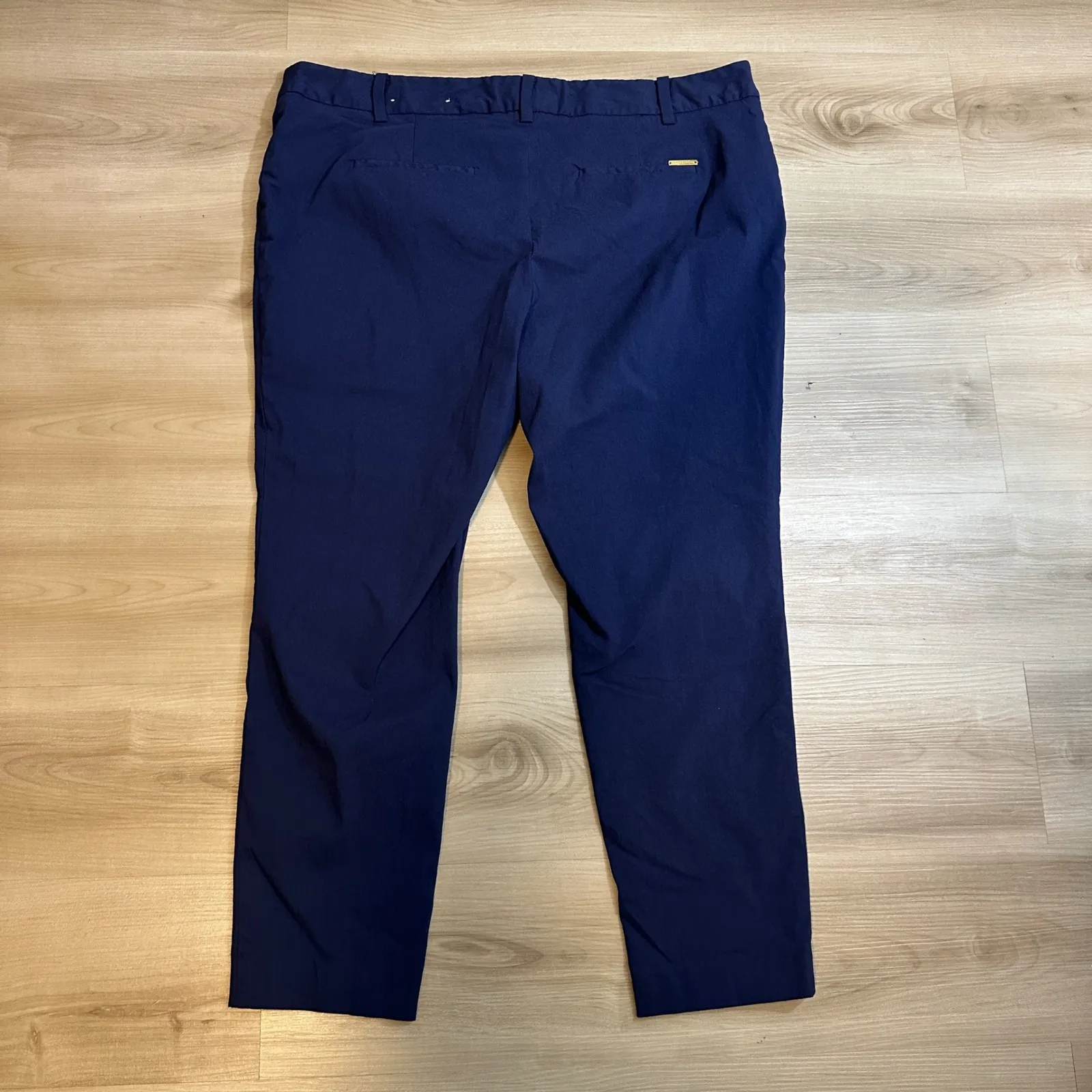 Michael Kors Womens Navy Blue Straight Leg Capri Pants Size 20W Business Casual - Image 6