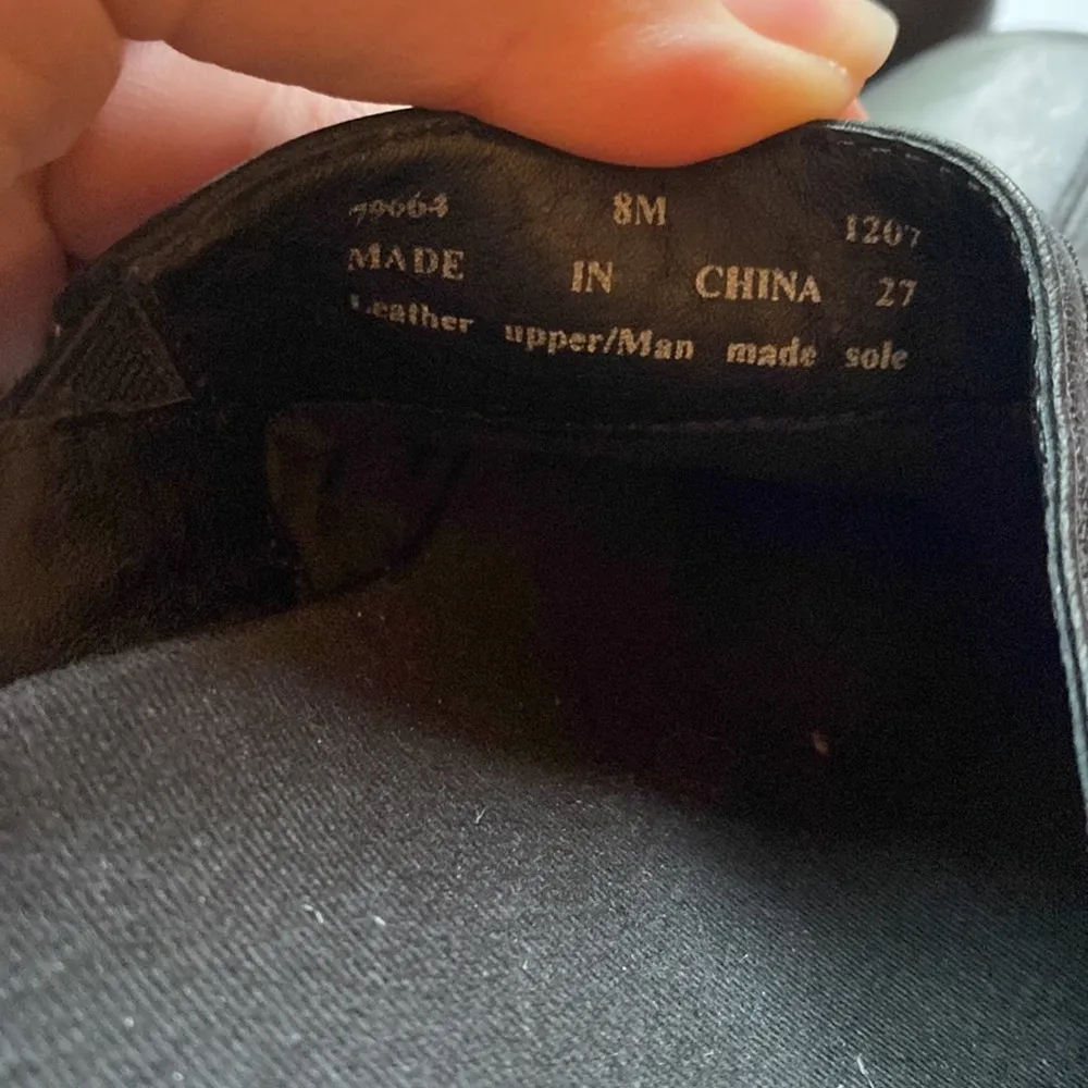 Clarks  Button Mules Clogs Style 79664 Black Leather Mule Wedge Size 8 Black Clog - Image 8