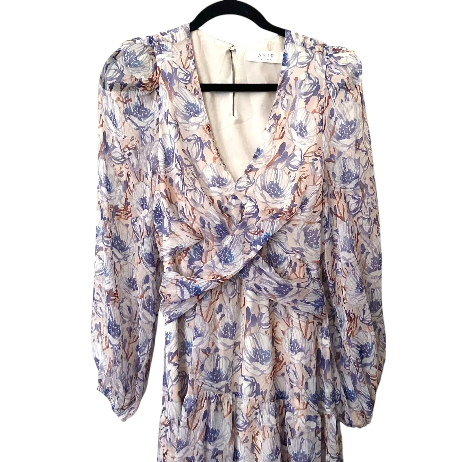 ASTR THE LABEL Sedona Chiffon Floral Maxi Dress Medium - Image 4