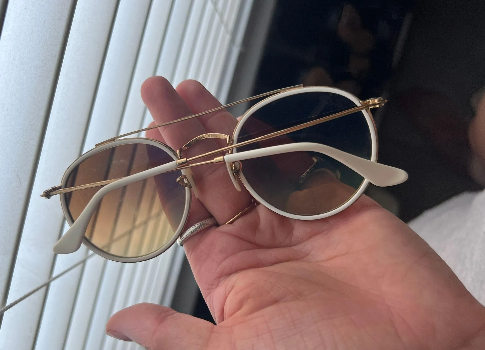 Ray-Ban Blue And White  Sunglasses - Image 5