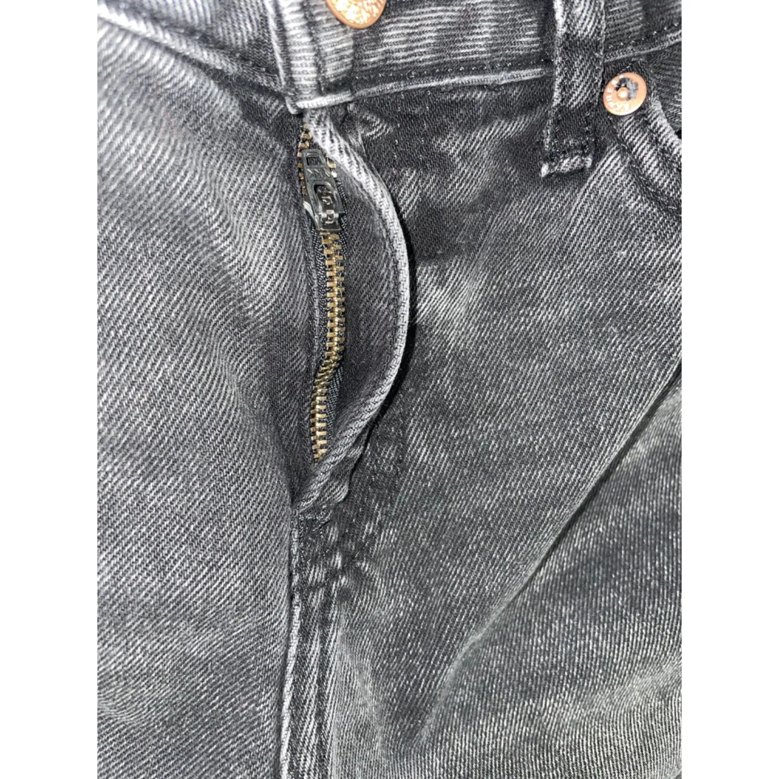 Express Low Rise Boyfriend‎ Jeans Women 4 Distressed Black Denim - Image 7