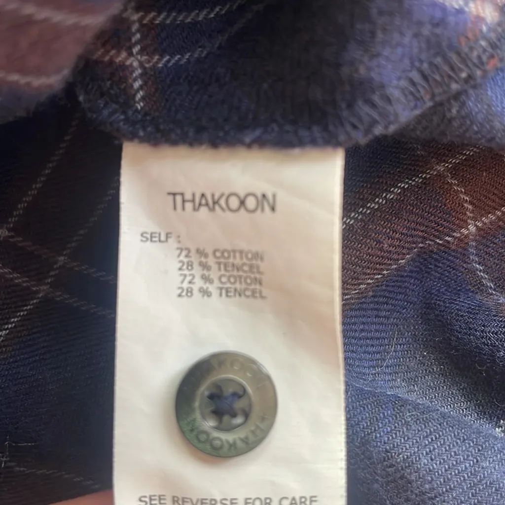 Thakoon Addition Flannel Plaid Side Tie Dress Blue Size 6 - Image 15