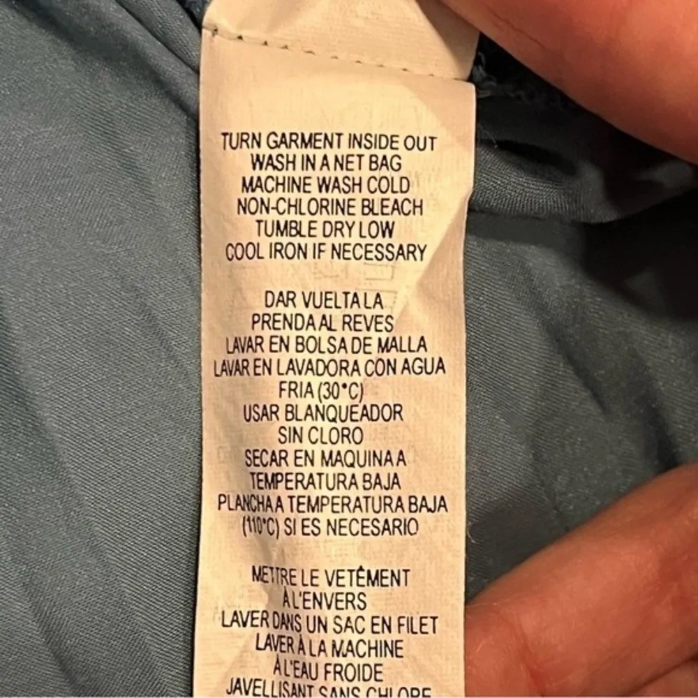 NEW Kensie Blue Satin 3/4 Sleeve Pleated Button Front Dress Size Small - Image 8