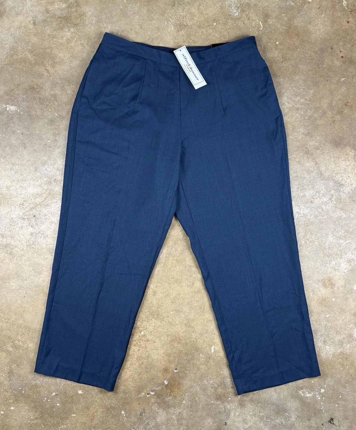 Alfred Dunner Pants Women’s 16W Navy Blue Classic Fit Pull-On Slacks NWT - Image 1