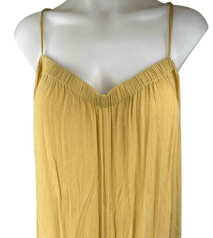 WeWoreWhat Women's Yellow Sleeveless Cami Camisole Wide Leg Romper Jumpsuit L - Image 5