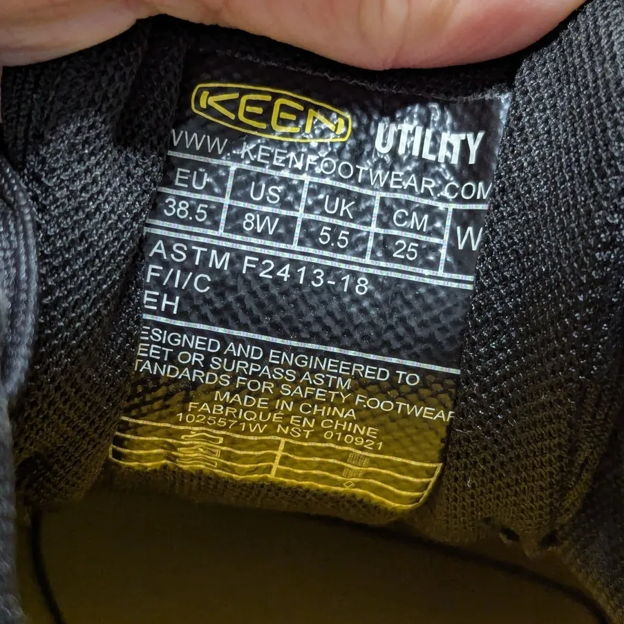 KEEN Sparta II Work Shoes Sneakers Black Lace Up Womens 8 Wide Utility Workwear - Image 6