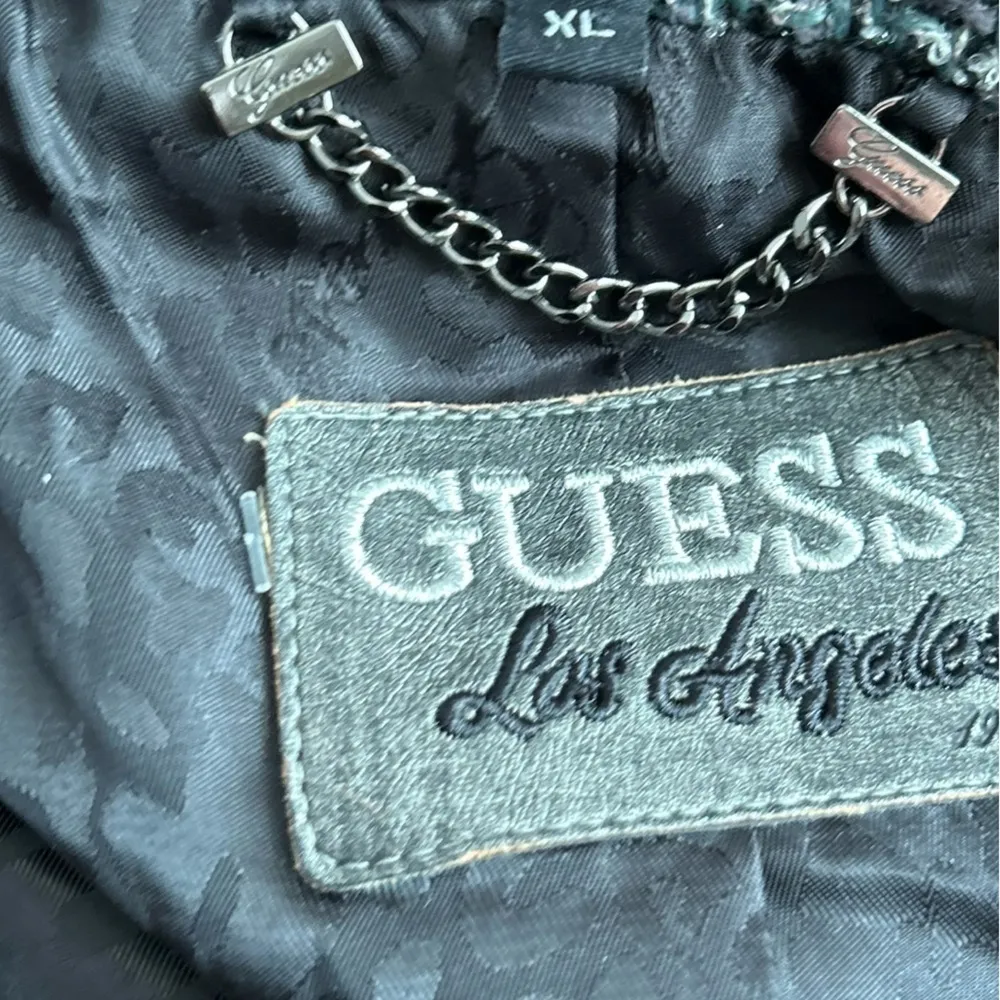 GUESS Women's Tweed Overcoat‎ Black Fringe Detail Size XL Casual Fall - Image 10