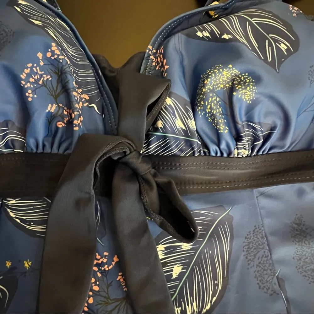 ECUPPER modest one piece swim dress size L with built in boy shorts bottom NWT Blue Size L - Image 6