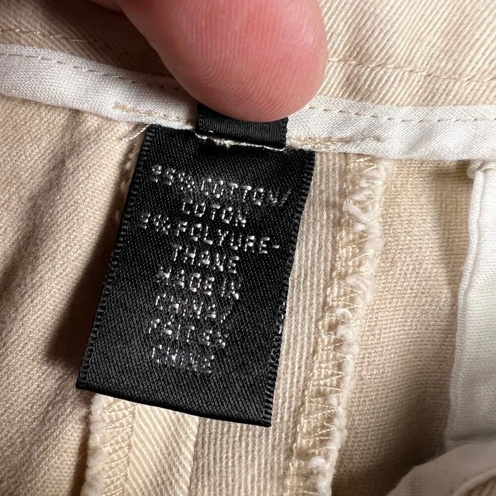 Robert Rodriguez Wide Leg Multi Button Detail Cropped Trouser Pants Khaki Size 6 - Image 5