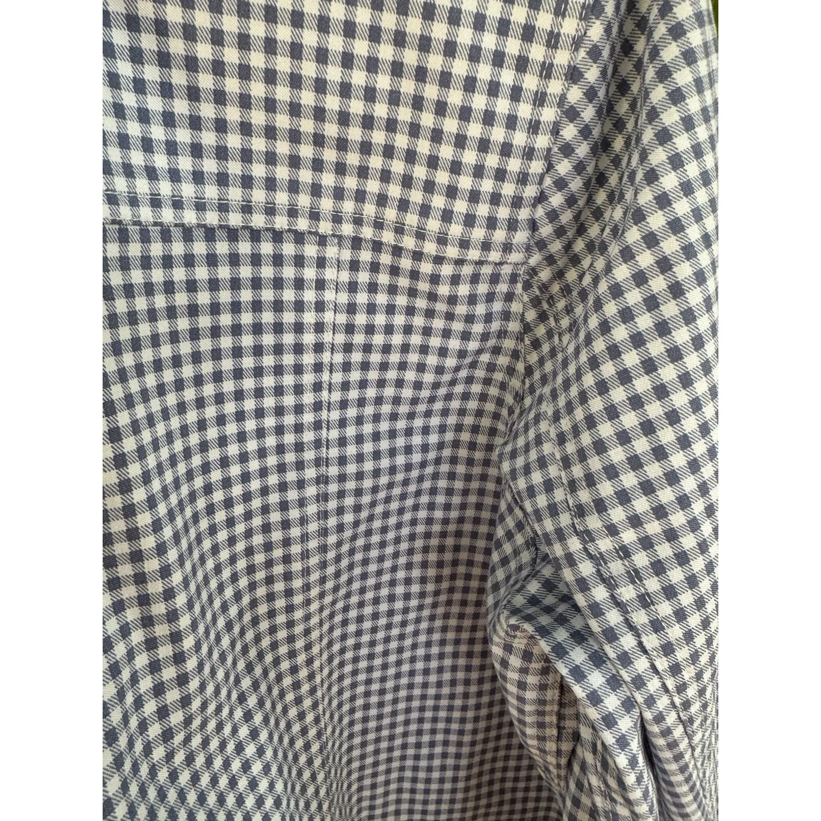 Belle Kim Gravel Jacket Sz L Blue And White Gingham Checkered Zip NWOT Size L - Image 12