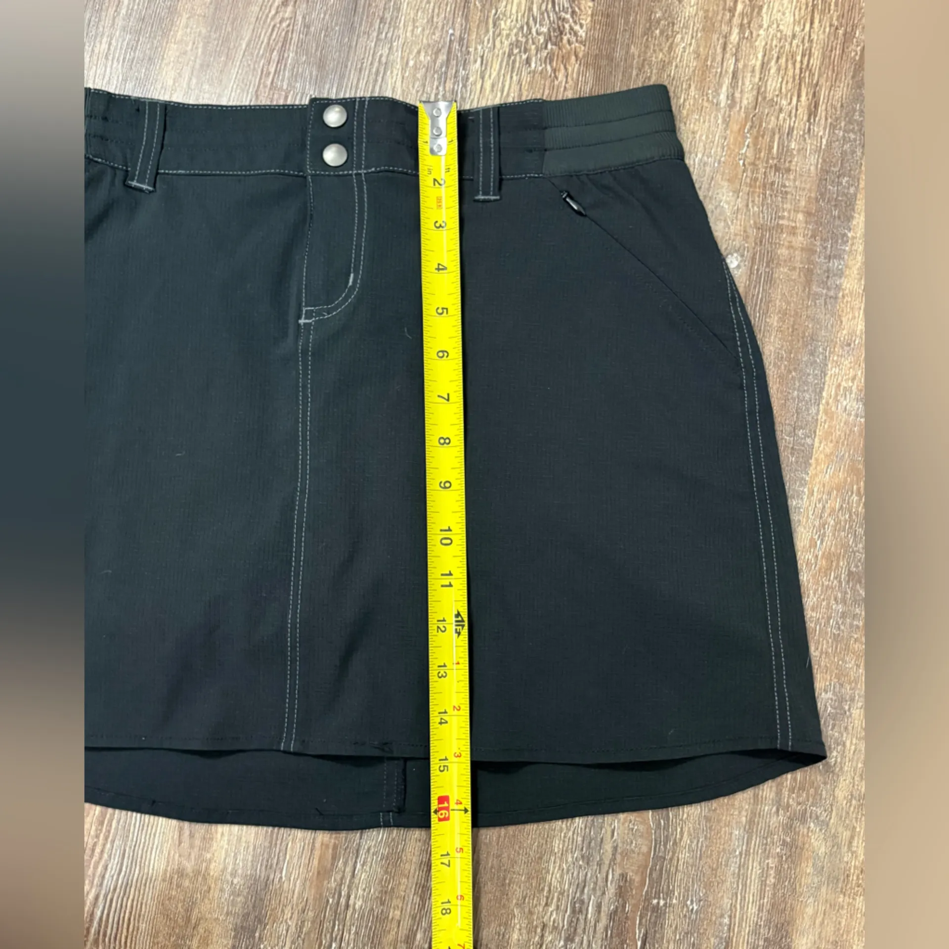 KUHL Black Stretch Spandex ATHLETIC SKORT Hiking Gym Summer Shorts Sz Women's 6 - Image 3