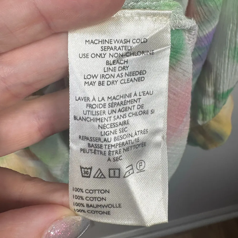 Anthropologie Pilcro Blouse Sidney Batwing Women XL Floral Spring Career Flow Pink - Image 5