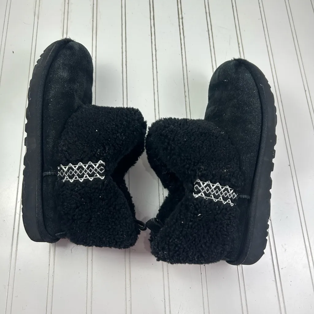 UGG Black Shearling Ankle Ultra Mini Braided Boots Women’s Size 9 - Image 7
