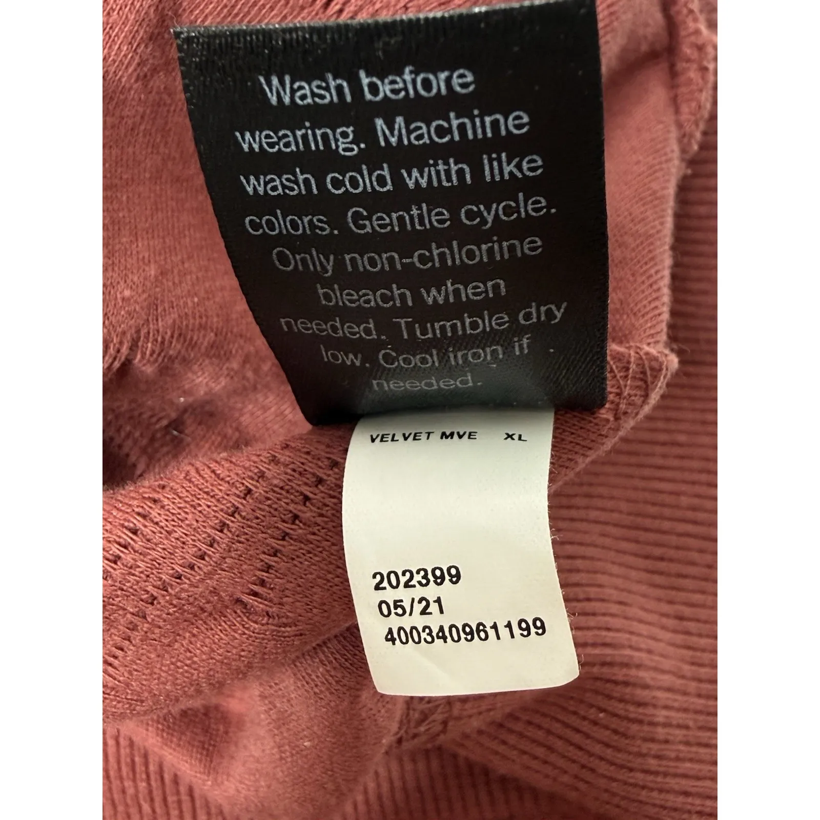 Simply Vera Top Women's‎ Size XL Velvet Mauve Textured Career Sweatshirt Comfort - Image 4