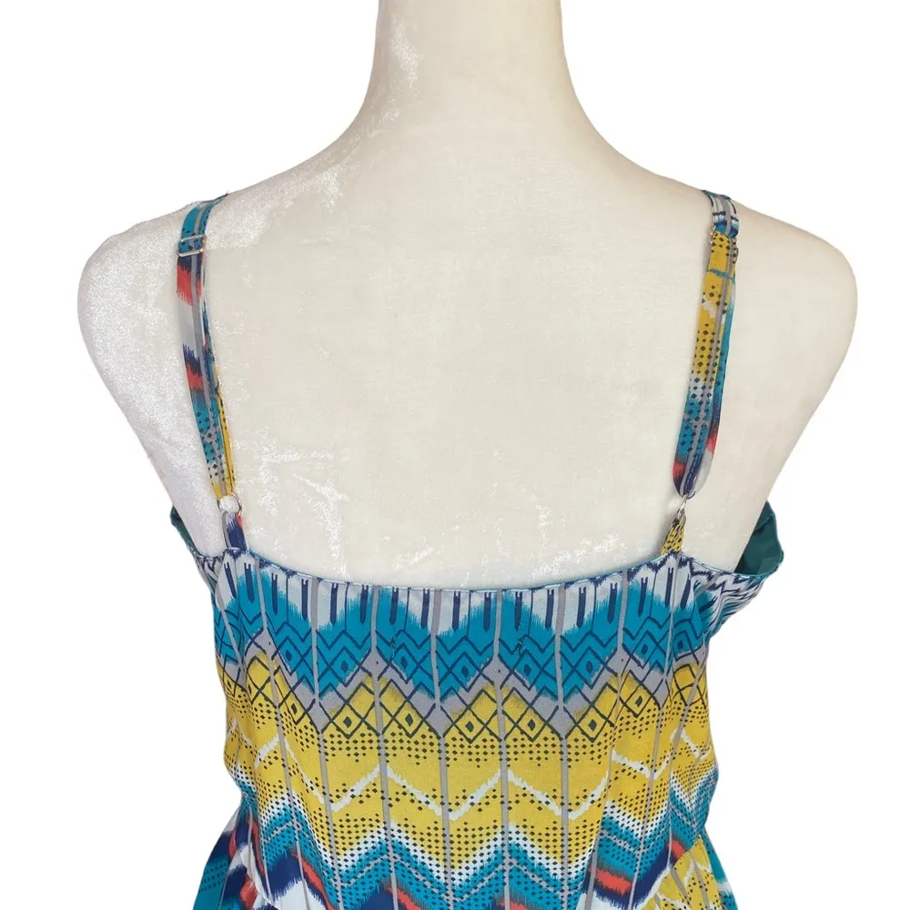 JJ basics J.J. Basics women’s size M fully lined adjustable spaghetti straps multi… - Image 6