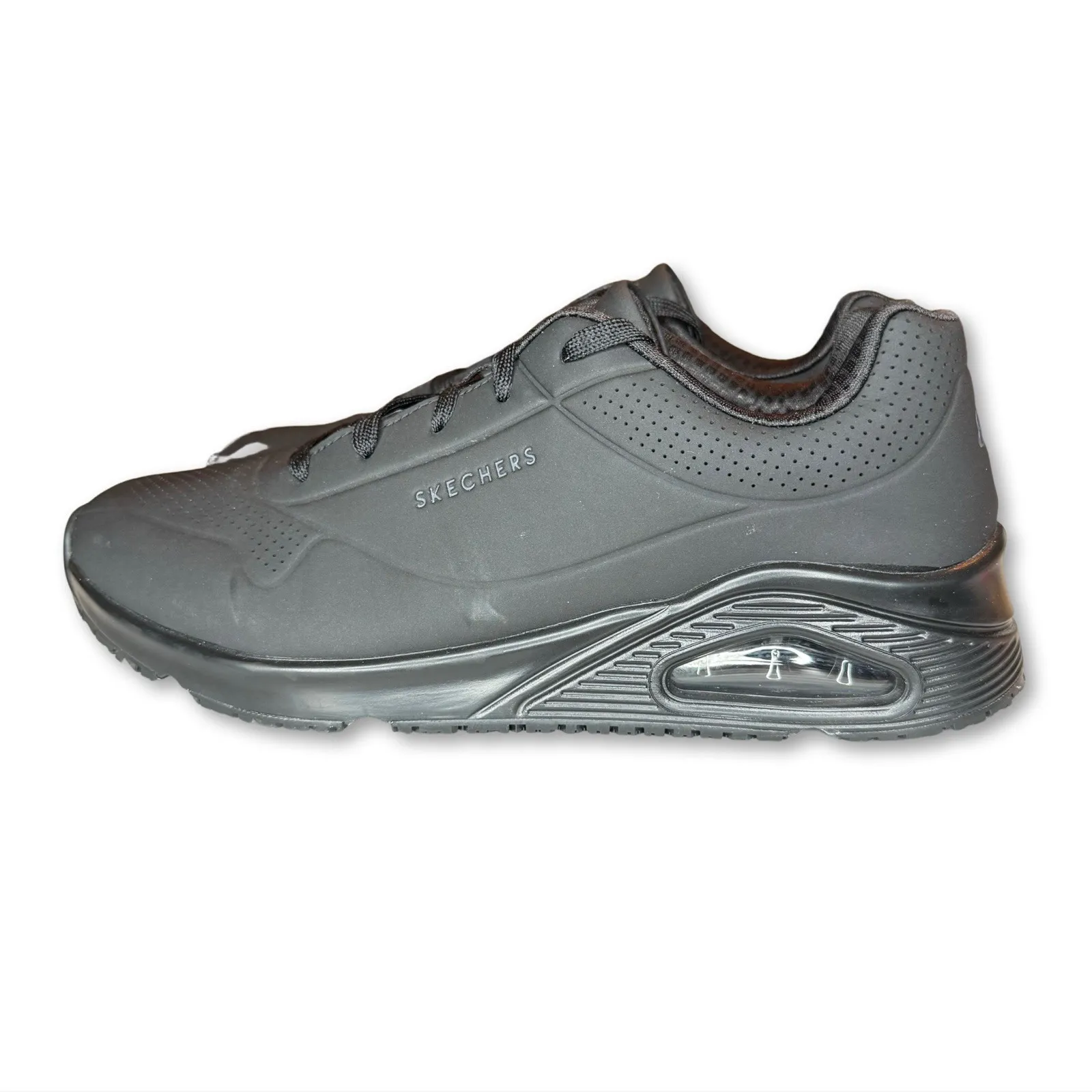 Skechers Uno SR Deloney Womens Size 9 Black Slip Resistant Work Shoes Sneakers - Image 2