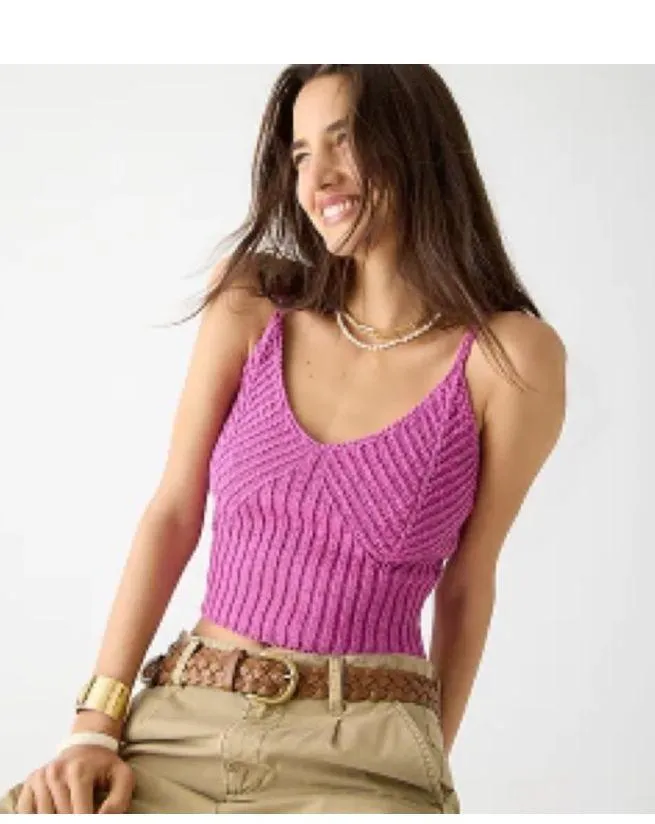 J-Crew Cropped V-neck sweater Pale Nectar - Image 4