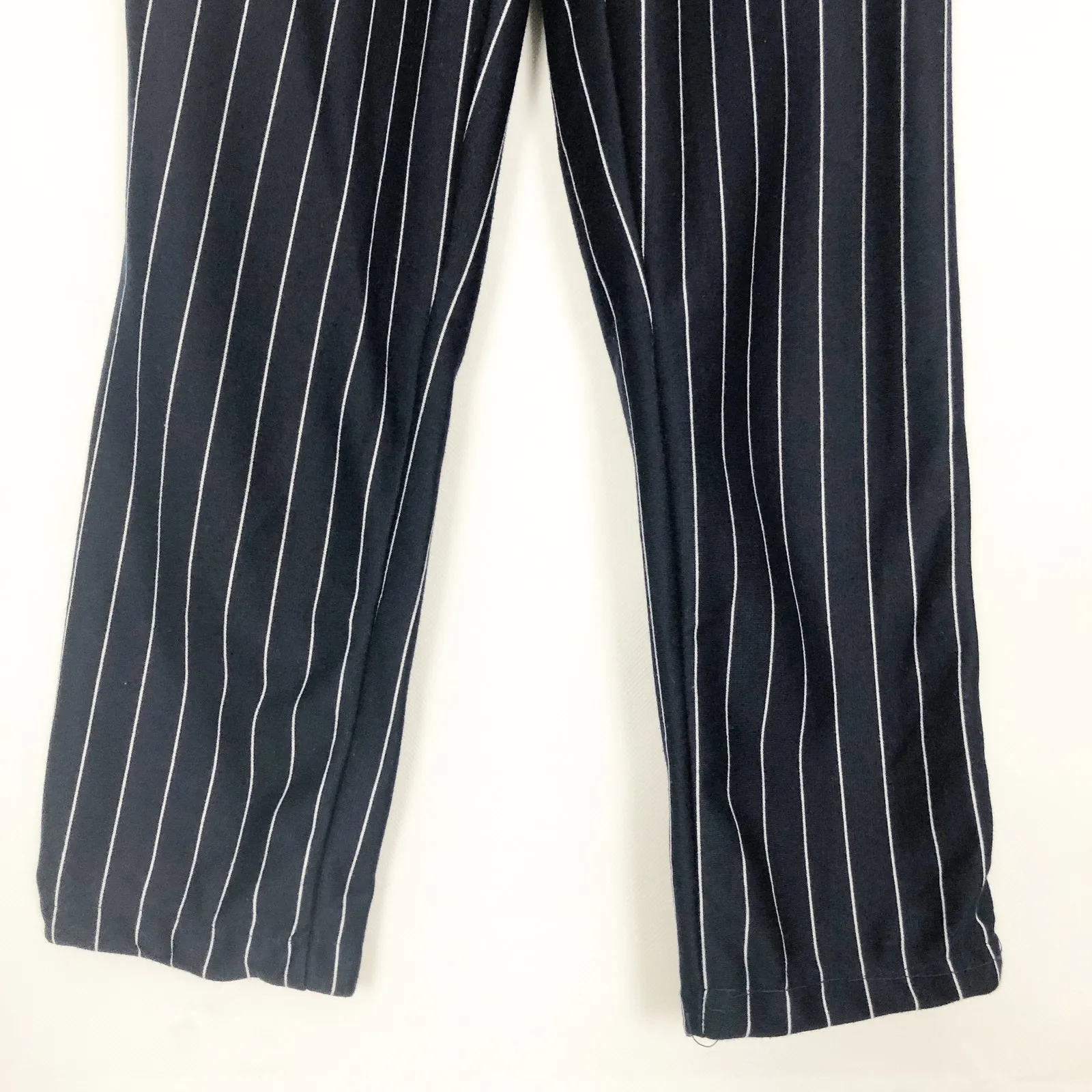 Yikeke Womens Striped Pants Medium Ankle Length Career Office Business Workwear Blue - Image 5