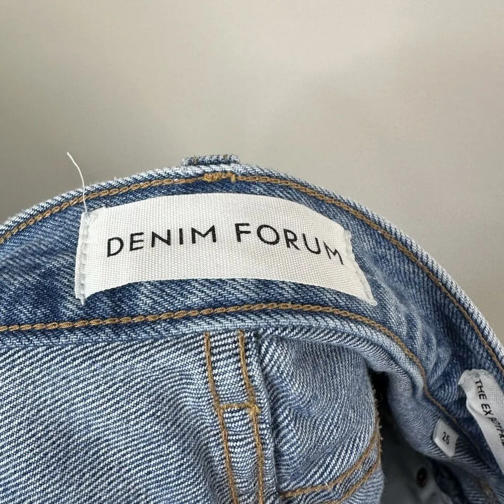 Aritzia Denim Forum The Ex Boyfriend Short 25 Blue Denim Cut Off Organic Cotton - Image 4