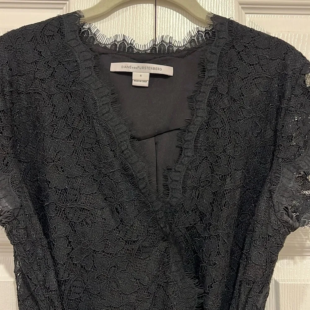 Diane von Furstenberg Purdette Lace Romper - Image 11