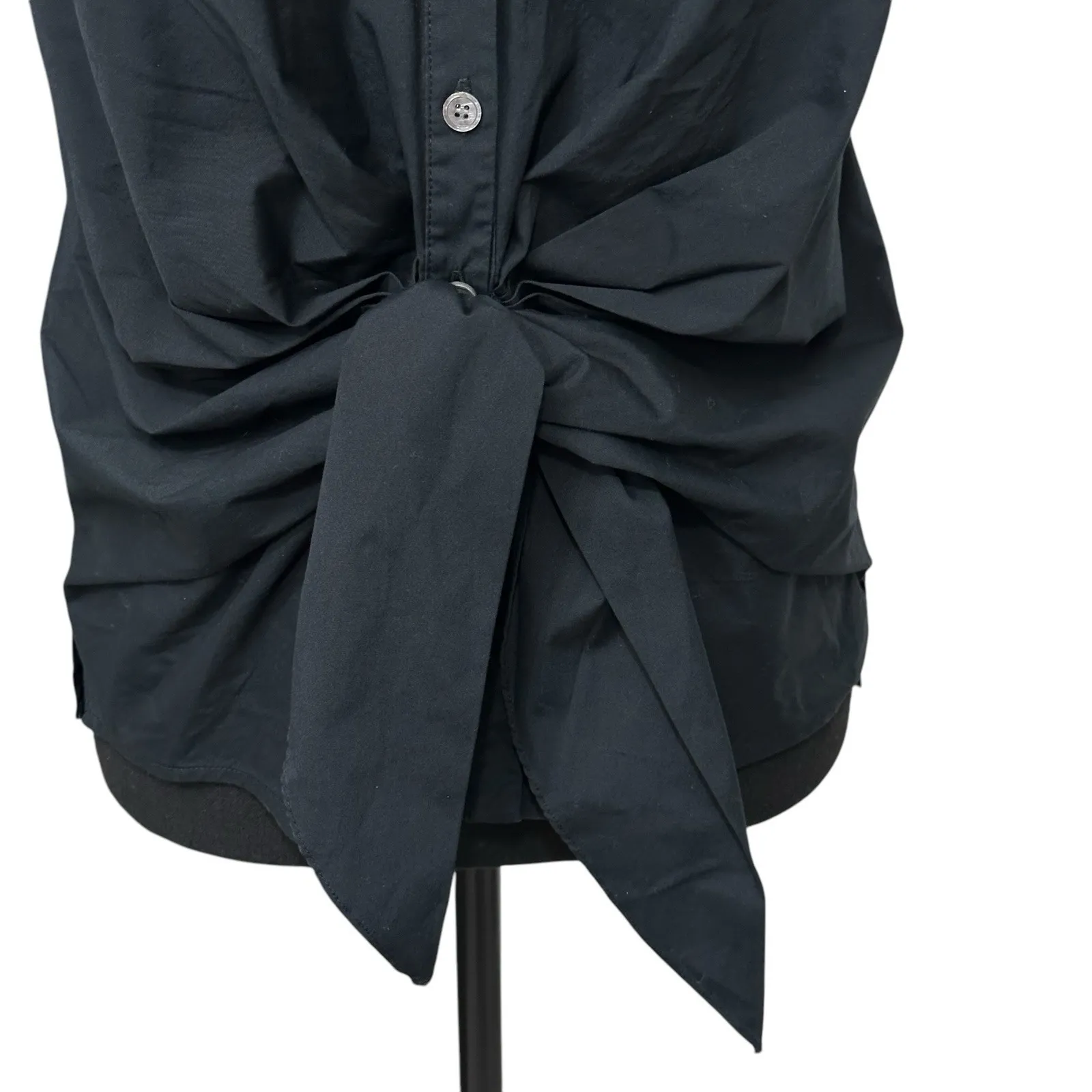 Veronica‎ Beard Vea Stretch Cotton Halter Top Black Women's Size 10 - Image 3