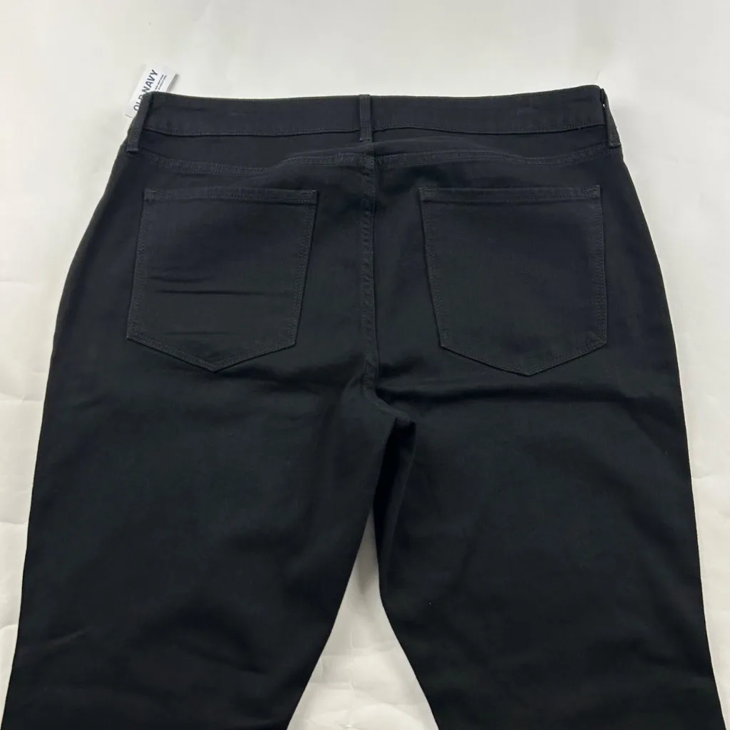 LONG Old Navy Black Stretch Denim Mid Rise Wow Boot Cut Jeans 18L New - Image 6
