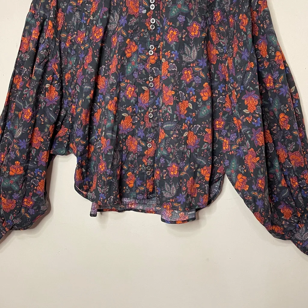 PILCRO The Sidney Batwing Floral Blouse: Button Loop Edition, Medium - Image 6
