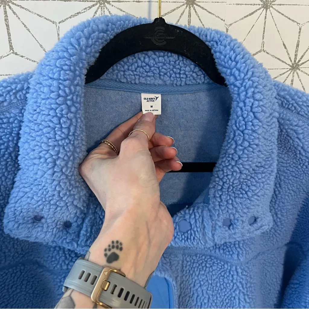 Old Navy  Powder Blue Sherpa Jacket - Image 2