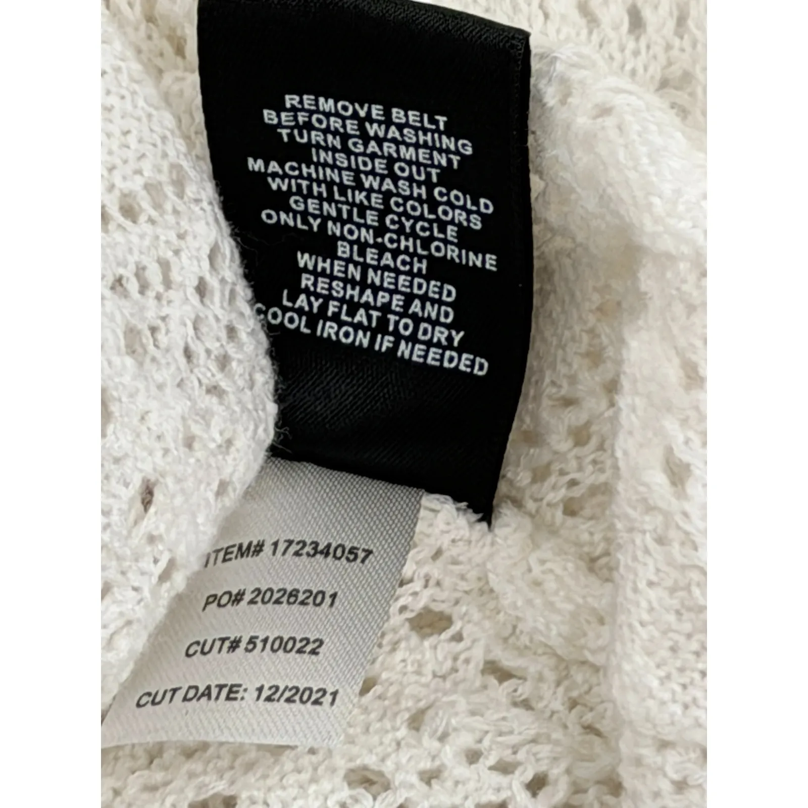 Torrid 1X 14-16 knit crochet knit sweater cardigan duster white coverup long - Image 5