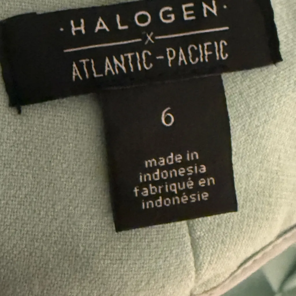 Halogen × Atlantic-Pacific Wide-Leg Trousers – Size 6 mint green - Image 3