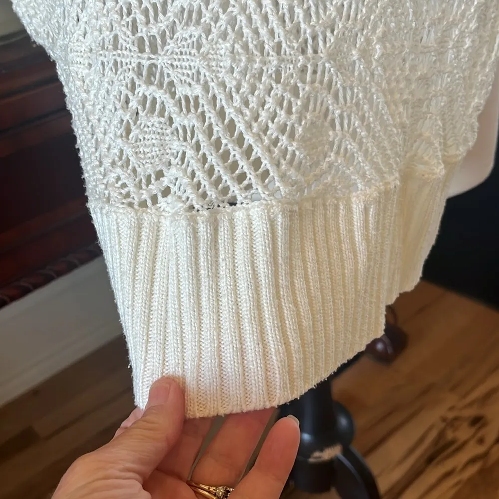 Forever 21 Off White Crochet Lace Sweater - Image 8
