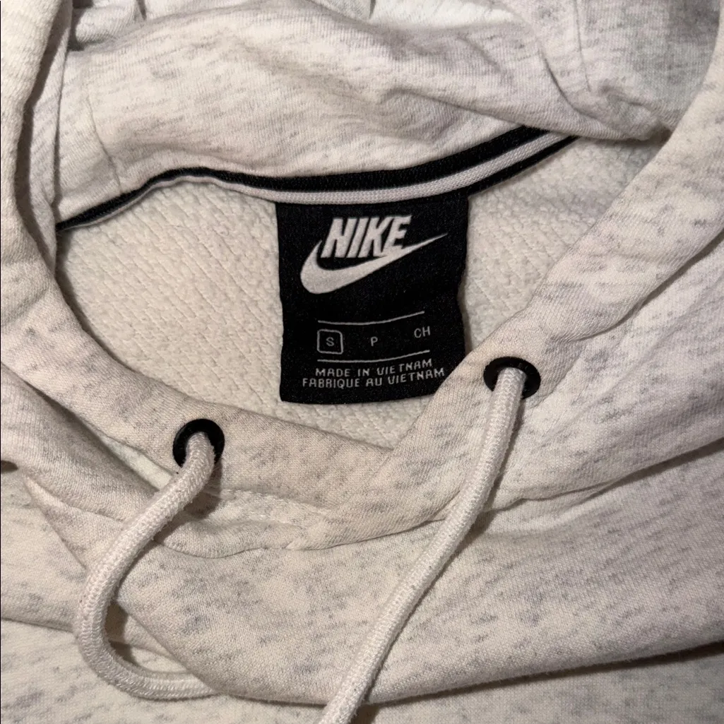 Nike Women’s Heather White Hoodie Sweater - Image 2