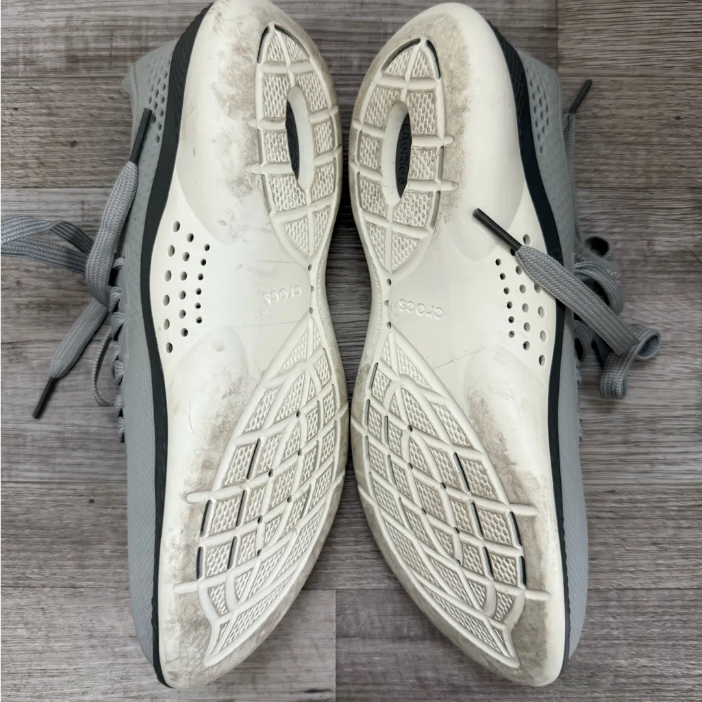 Crocs Women’s Sz 7 Lite Ride Sneaker Shoes Lace Up 360 Pacer in Gray - Image 6