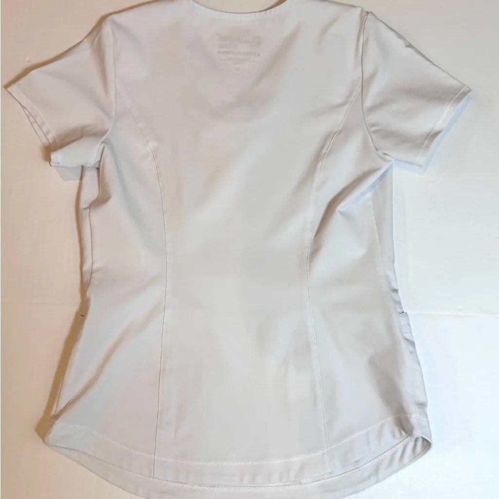 Grey’s Anatomy Barco DevolveStretch Scrub Top XS White V-Neck Stretch - Image 6