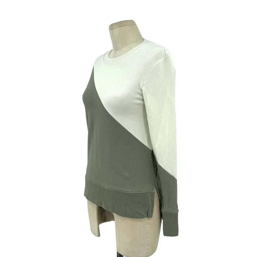 Summersalt The Softest French Terry Pullover Agave & White Sand Size XS - Image 7