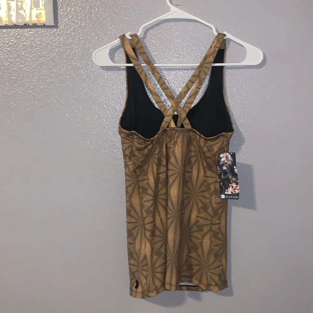 NWT Hapari racerback double strap padded tankini swim suit top Orange Size L - Image 4