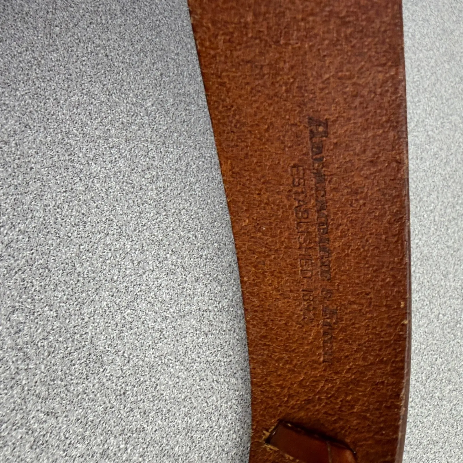 Abercrombie Fitch Leather Belt Large Womens Brass Buckle Boho Preppy 1.5" - Image 7