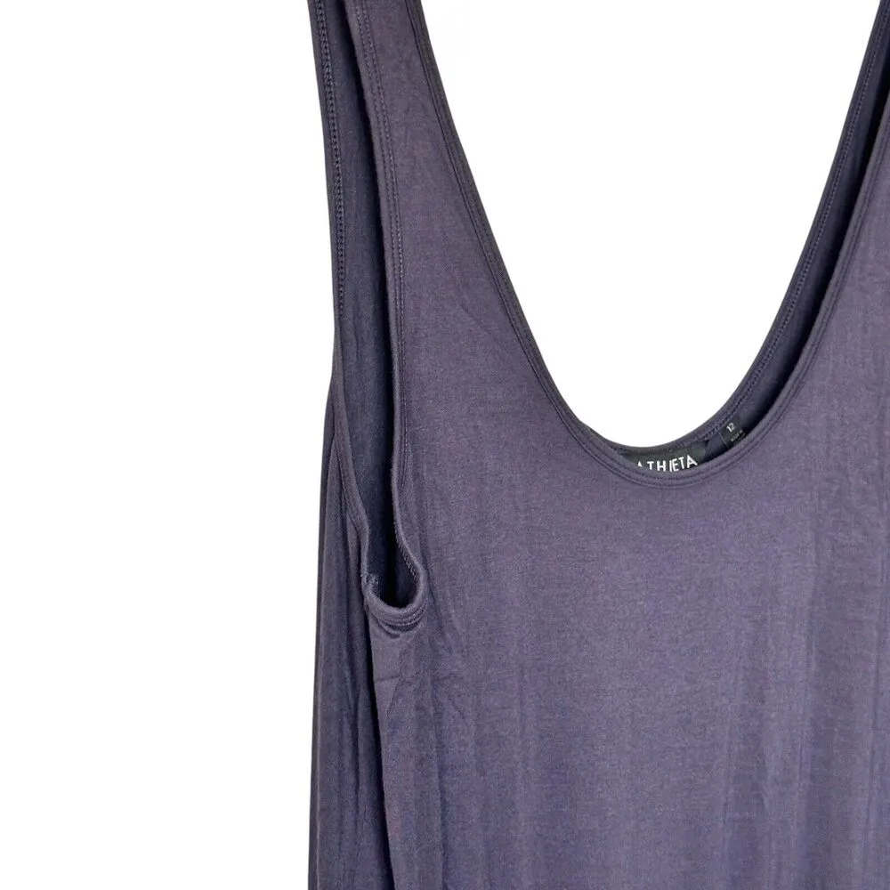 Athleta modal sleeveless slitted drawstring wide leg jumpsuit size 12 - Image 9