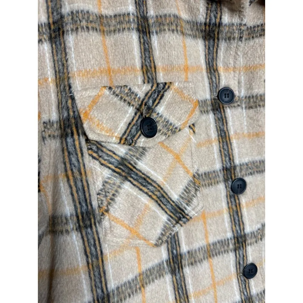NWT Sebby Women's Oversized Plaid Fall Shirt Coat size large - Image 7