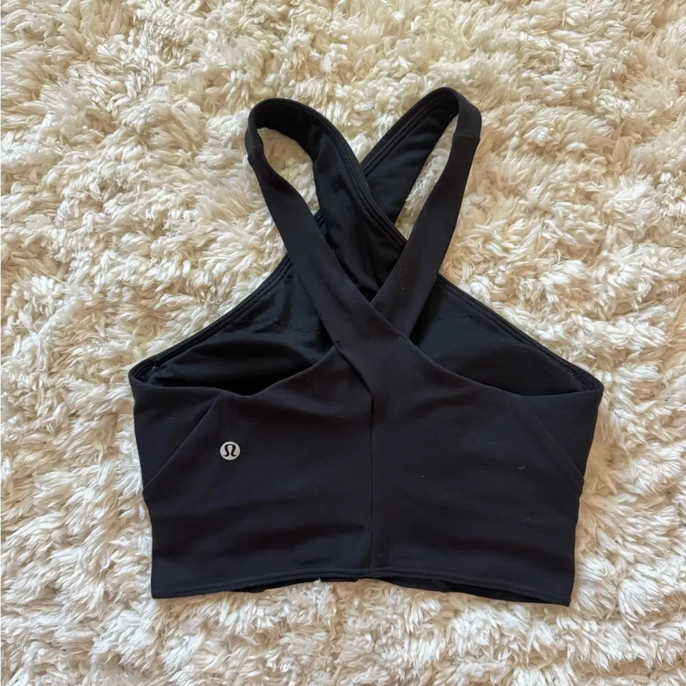 Black Nulu Wrap-Front Longline Bra Lululemon - Image 4