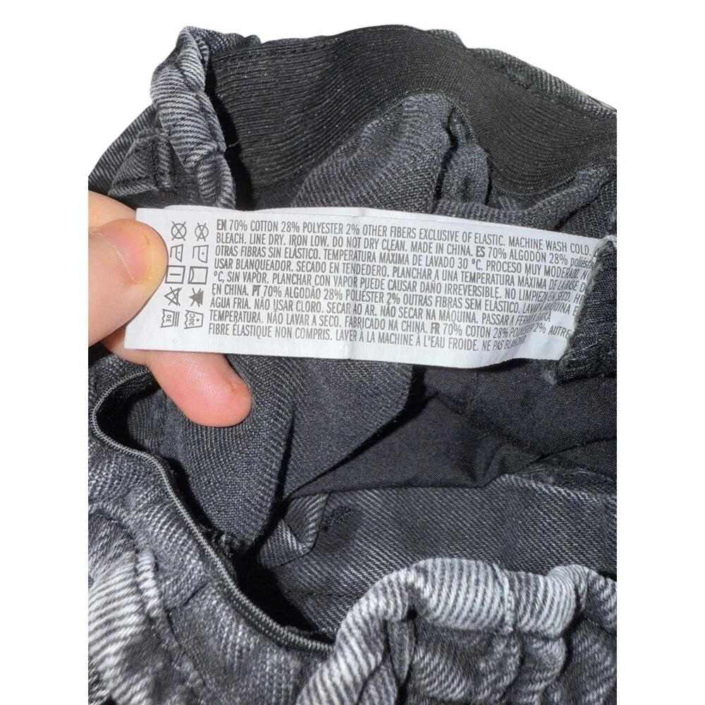 Forever 21 Paperbag Denim Shorts Black Elastic Waist High-Rise Women’s Size 24 - Image 5