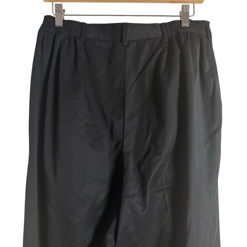 Liz Claiborne Elisabeth Black Pleated Straight Leg Dress Pants Size 14 - Image 6