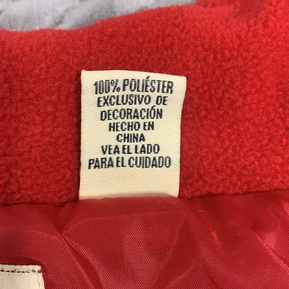 IZOD Red Full Zip Quilted Fleece Vest Size Small - Image 13